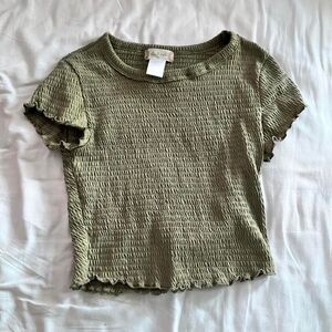 Green Altard State crop top